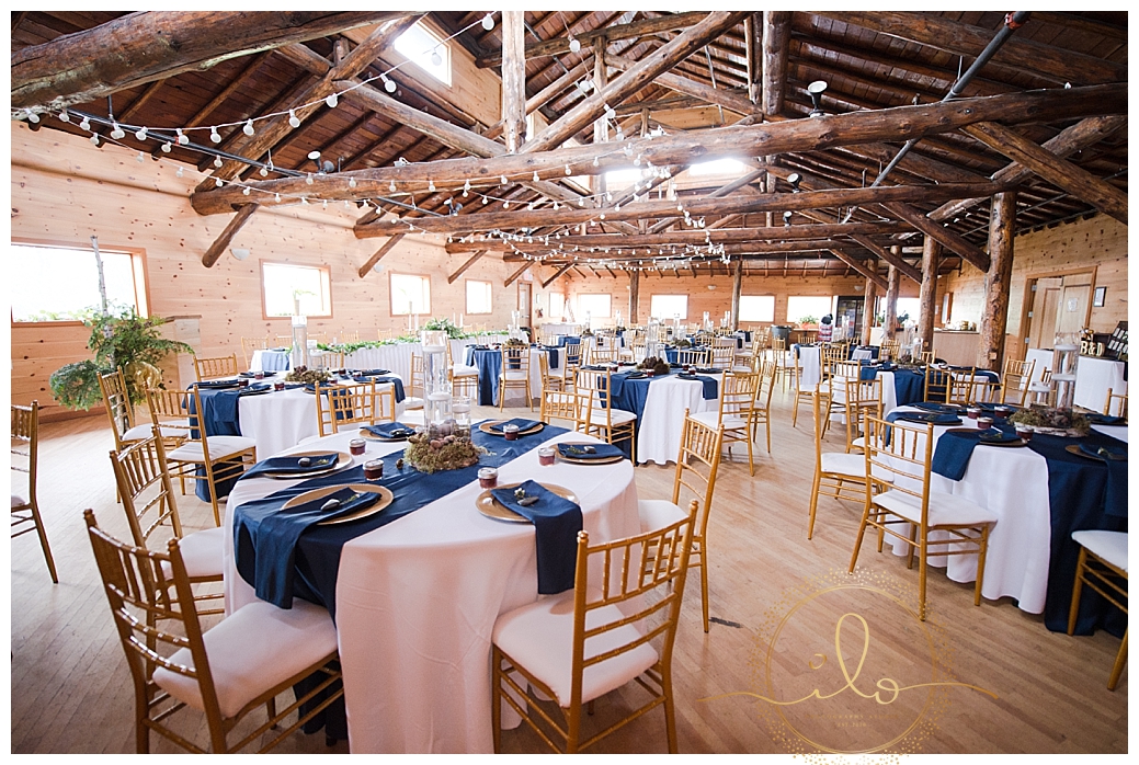 navy and gold rustic wedding